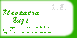 kleopatra buzi business card